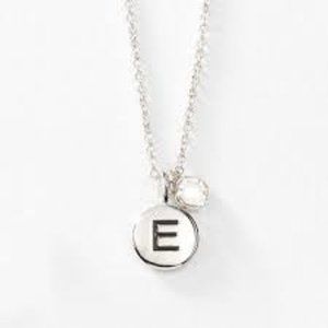NIB Touchstone Crystal by Swarovski Initial E Necklace